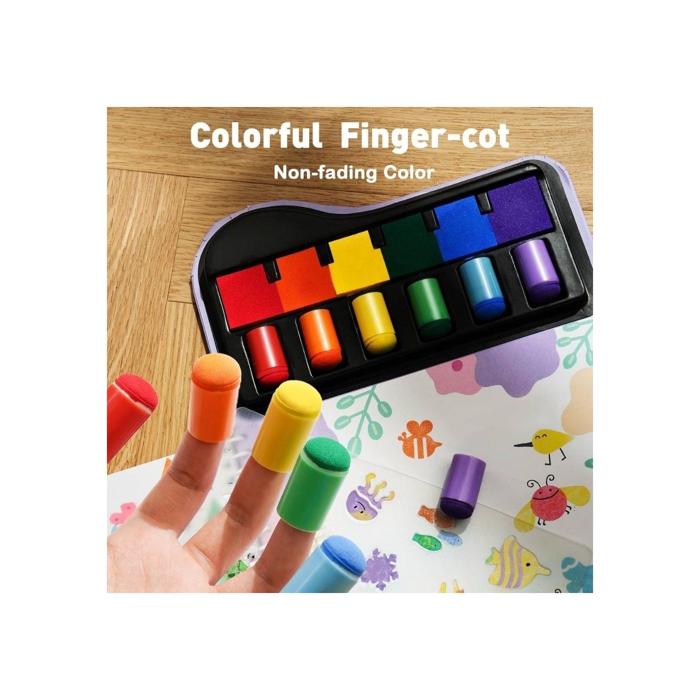 Libro creativo con tampones de dedo