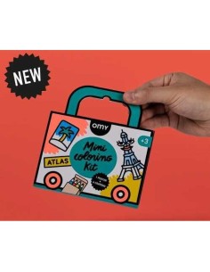 Mini Pocket Atlas para colorear + 4 Lápices de Color