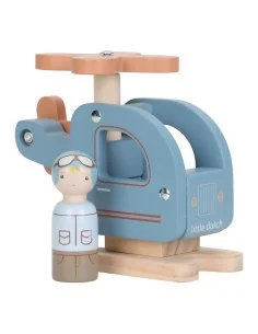 Helicóptero de Madera con Personaje