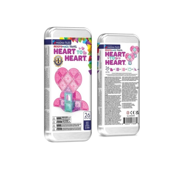 MAGNA Tiles MICROMAGS Set de Viaje Hearts (Edición Limitada)