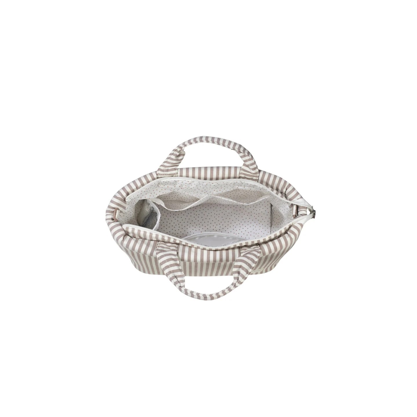 Bolsa Canastilla Praliné Rayas Moka
