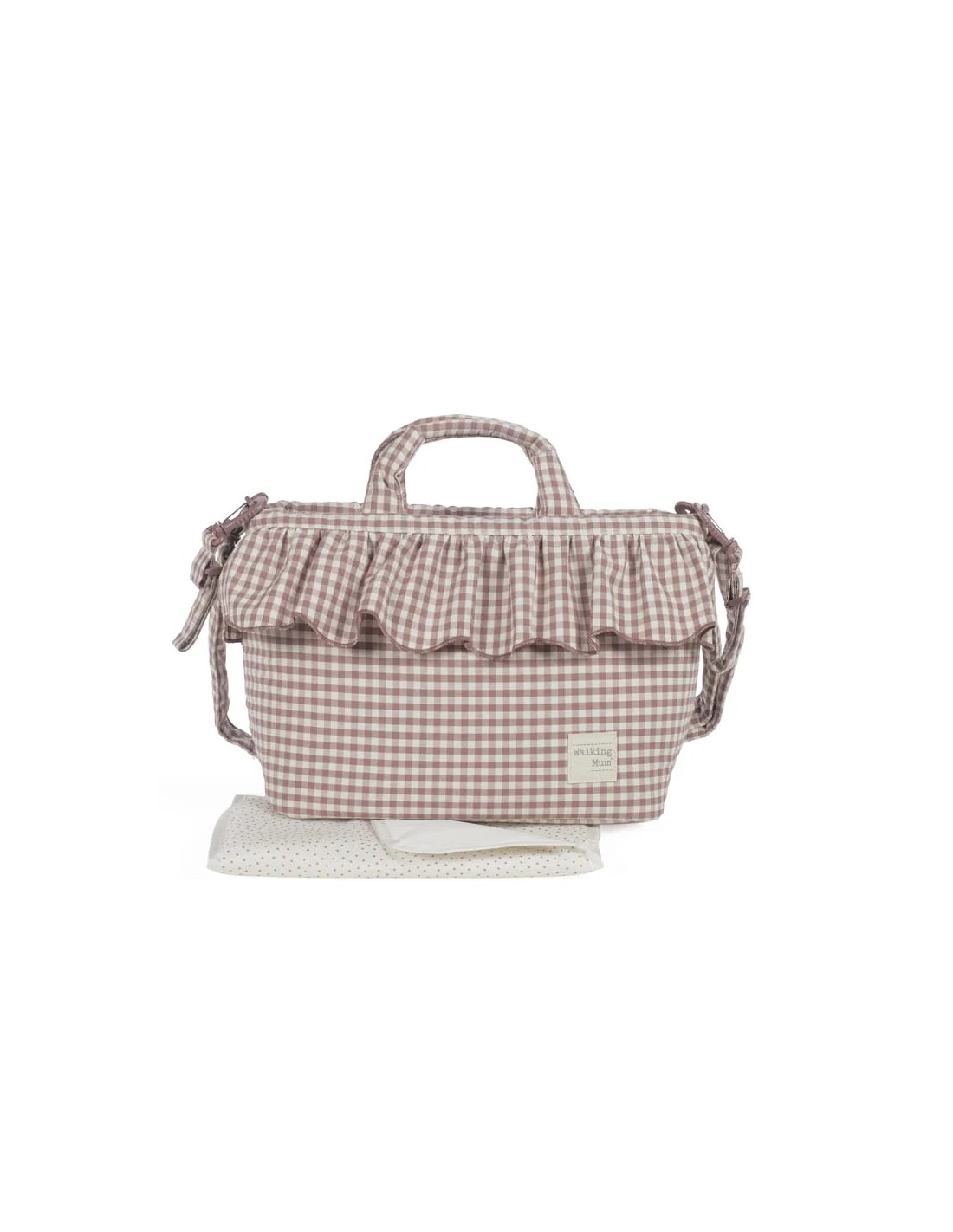Bolsa Canastilla Praliné Vichy Moka