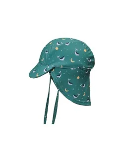 Gorro Playa Bebé Tutete Whale Teal