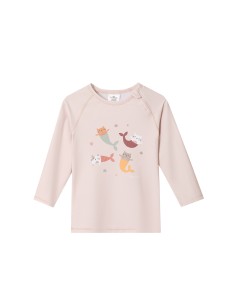 Camiseta Protección Solar Manga Larga Tutete Mermaid Cats 6-12 meses