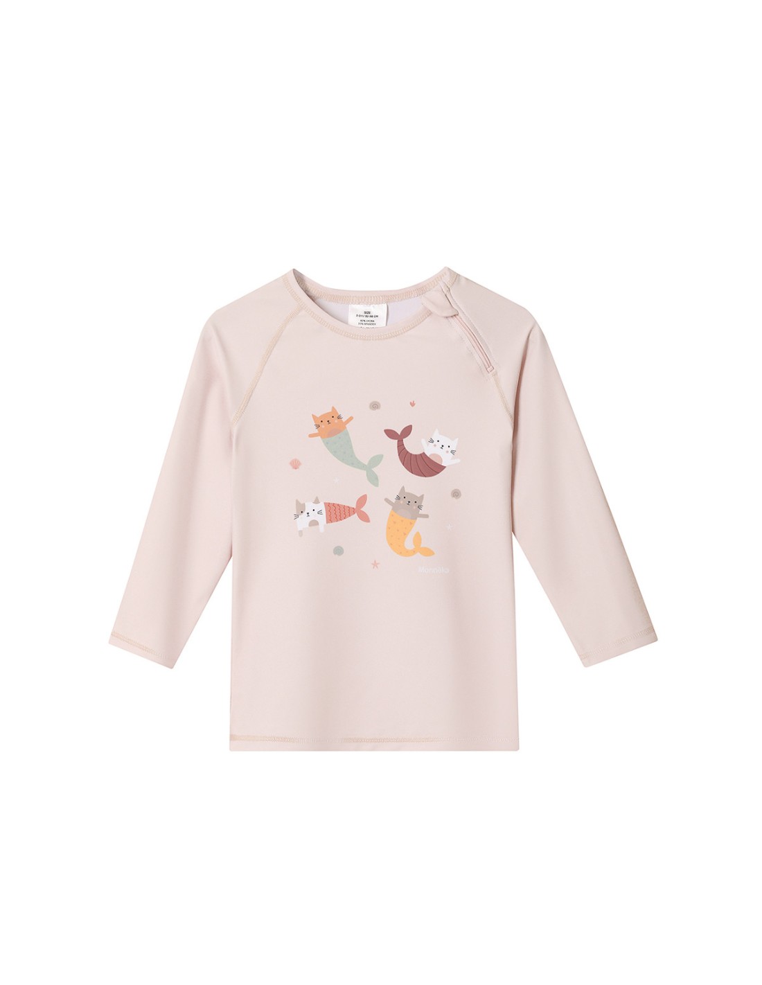 Camiseta Protección Solar Manga Larga Tutete Mermaid Cats 6-12 meses