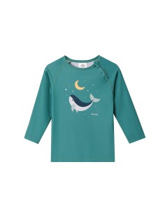 Camiseta Protección Solar Manga Larga Tutete Whale Teal