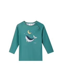 Camiseta Protección Solar Manga Larga Tutete Whale Teal