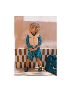 Bolso de Playa con Rejilla Tutete Whale Teal 2