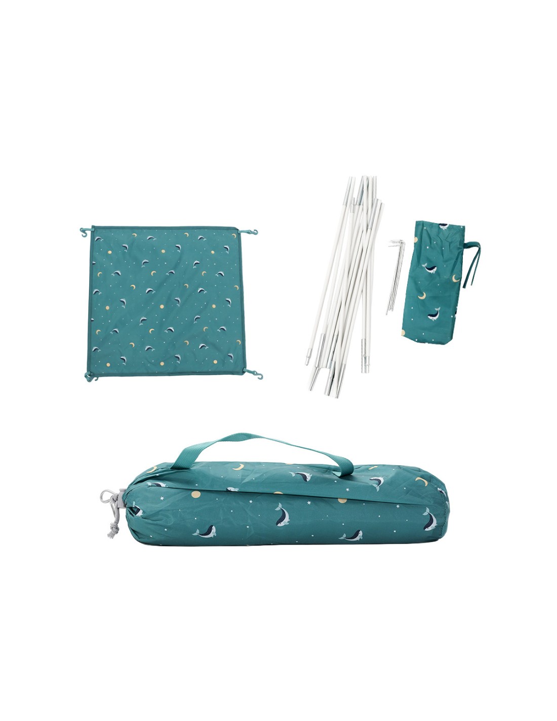 Carpa con Protector Antimosquitos Tutete Whale Teal
