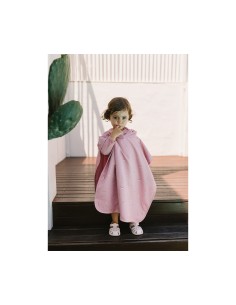 Poncho de Playa Tutete Whale Pink 2