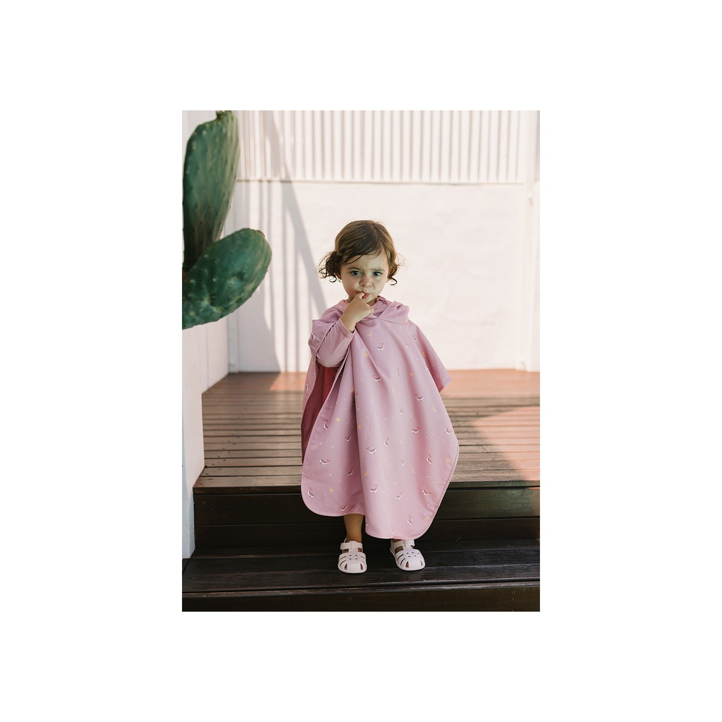 Poncho de Playa Tutete Whale Pink