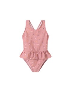 Bañador Cruzado con Volantes Tutete Whale Pink