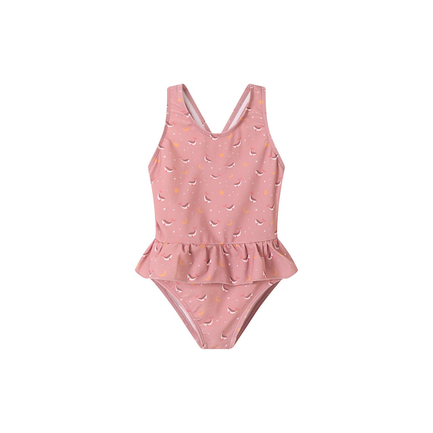 Bañador Cruzado con Volantes Tutete Whale Pink