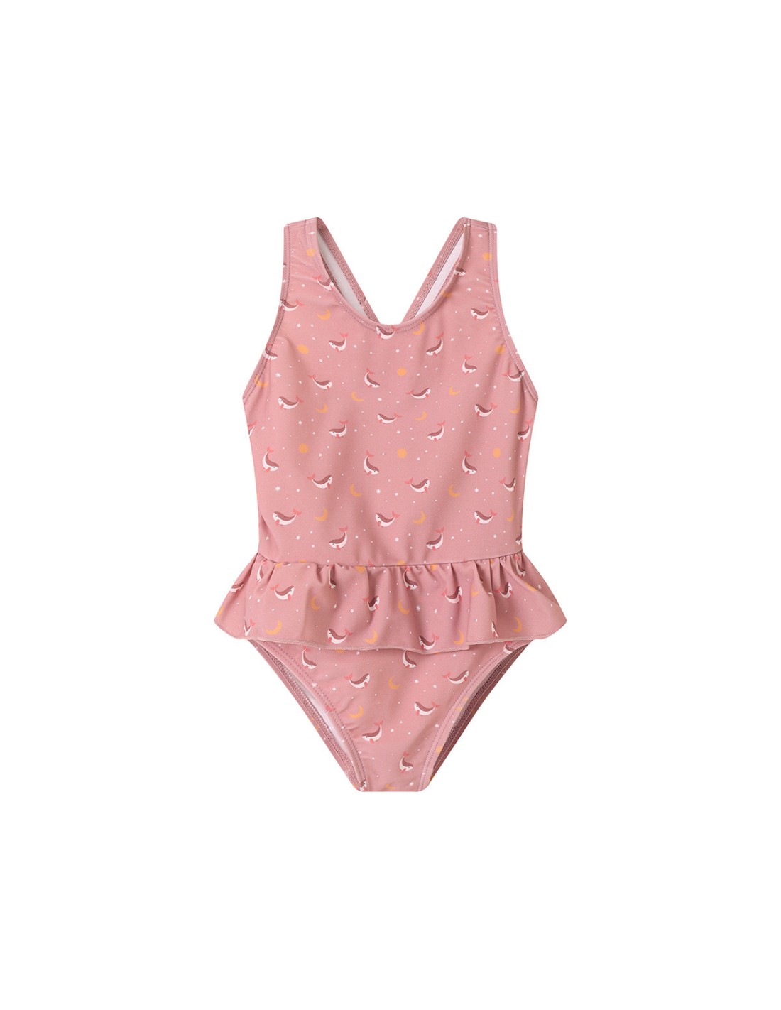Bañador Cruzado con Volantes Tutete Whale Pink