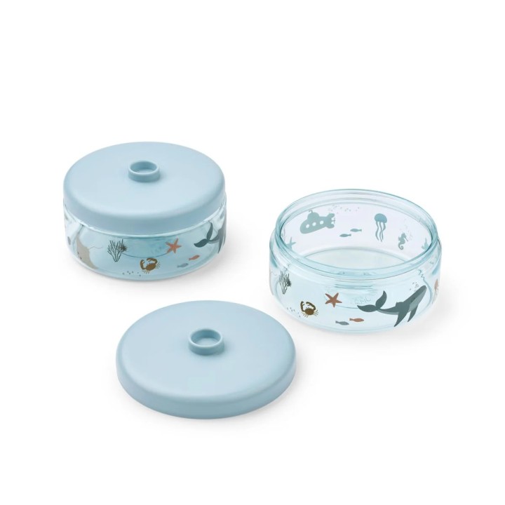 Pack 2 Contenedores Comida Tritan Sea Creatures Sandy 500ml