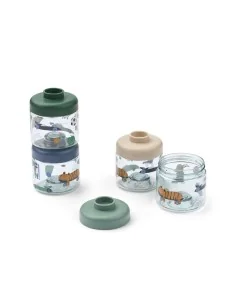 Pack 4 Contenedores Comida Tritan Fun Beach Blue 100ml