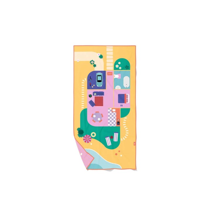 Toalla de Juego de Microfibra 140 x 70cm - Casa de Muñecas