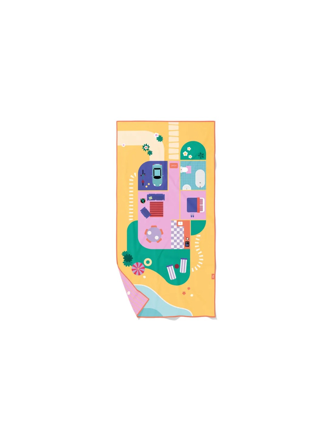 Toalla de Juego de Microfibra 140 x 70cm - Casa de Muñecas