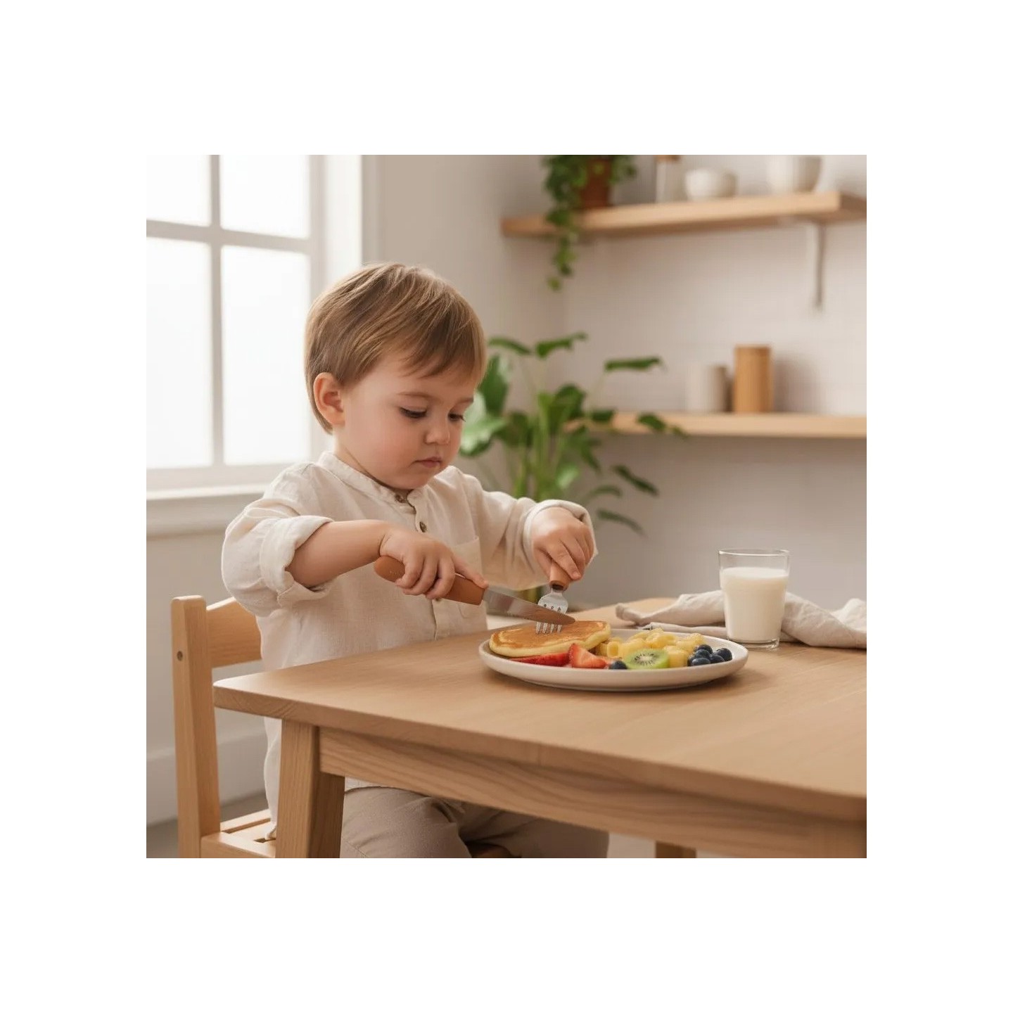Set de Cubiertos Kiddikutter Peach Fuzz