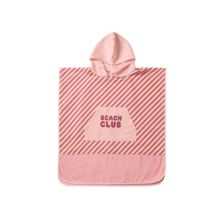 Poncho de Playa Tutete Stripes Bloom & Blush