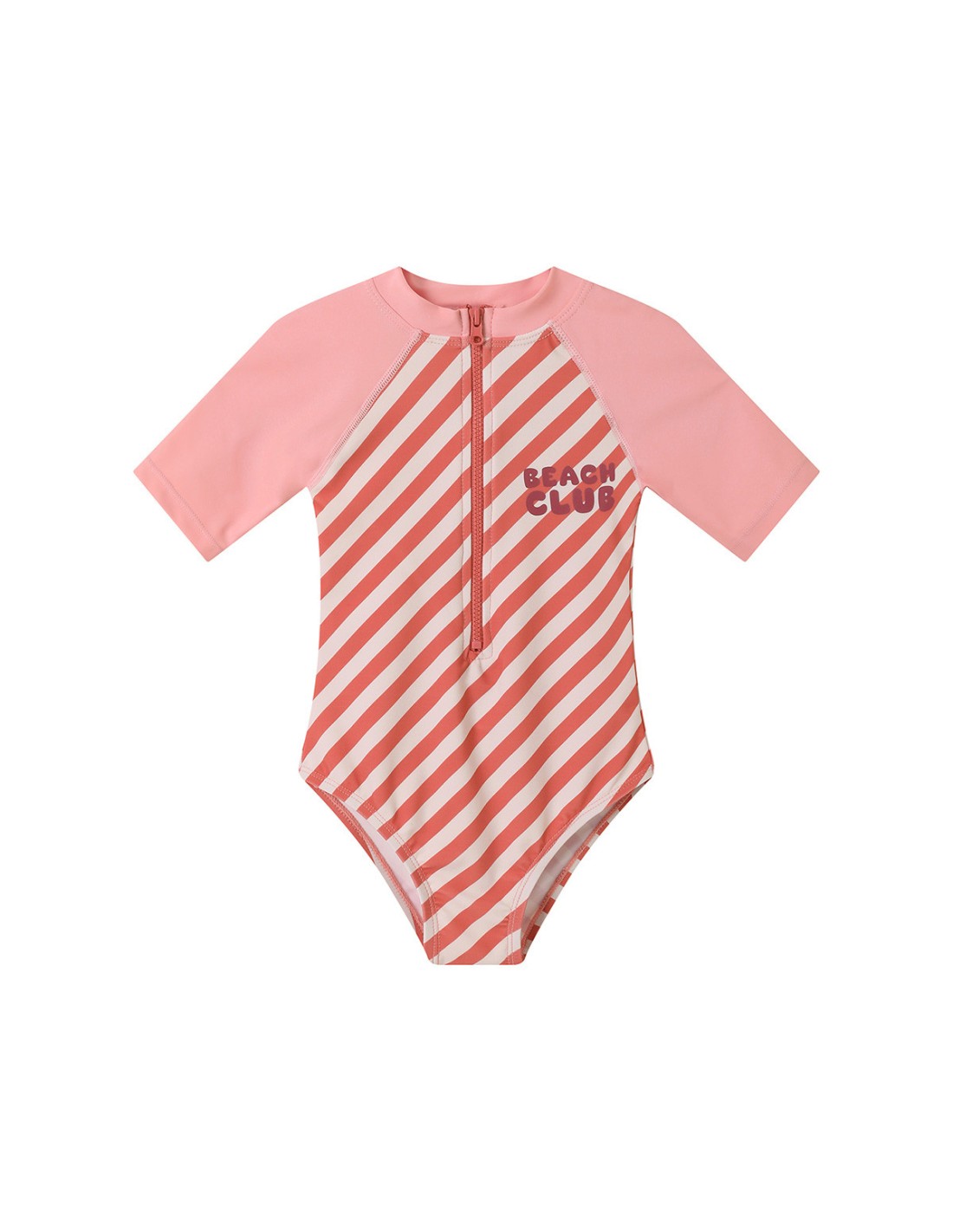 Bañador con Cremallera Tutete Stripes Bloom & Blush