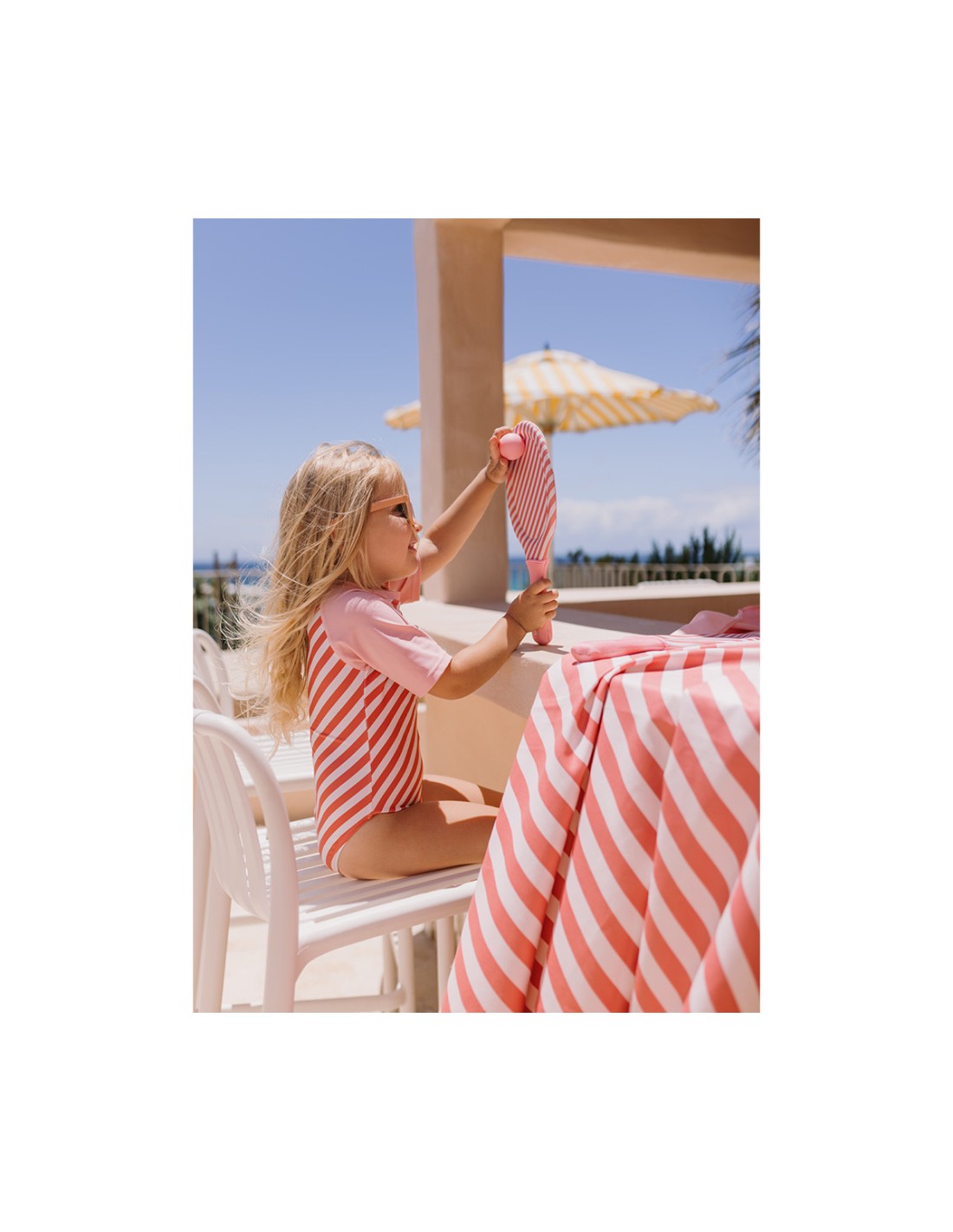 Bañador con Cremallera Tutete Stripes Bloom & Blush