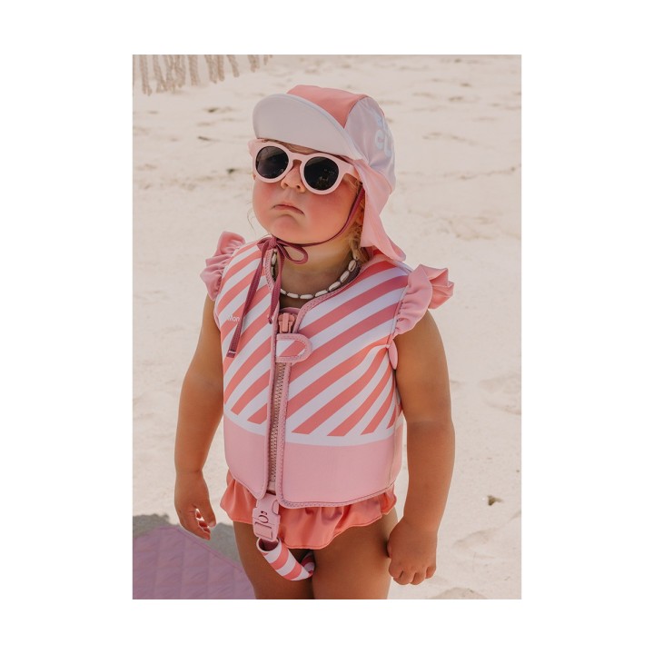 Gorro Playa Bebé Stripes Bloom & Blush