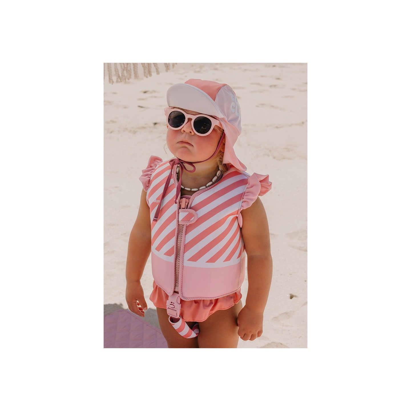 Gorro Playa Bebé Stripes Bloom & Blush