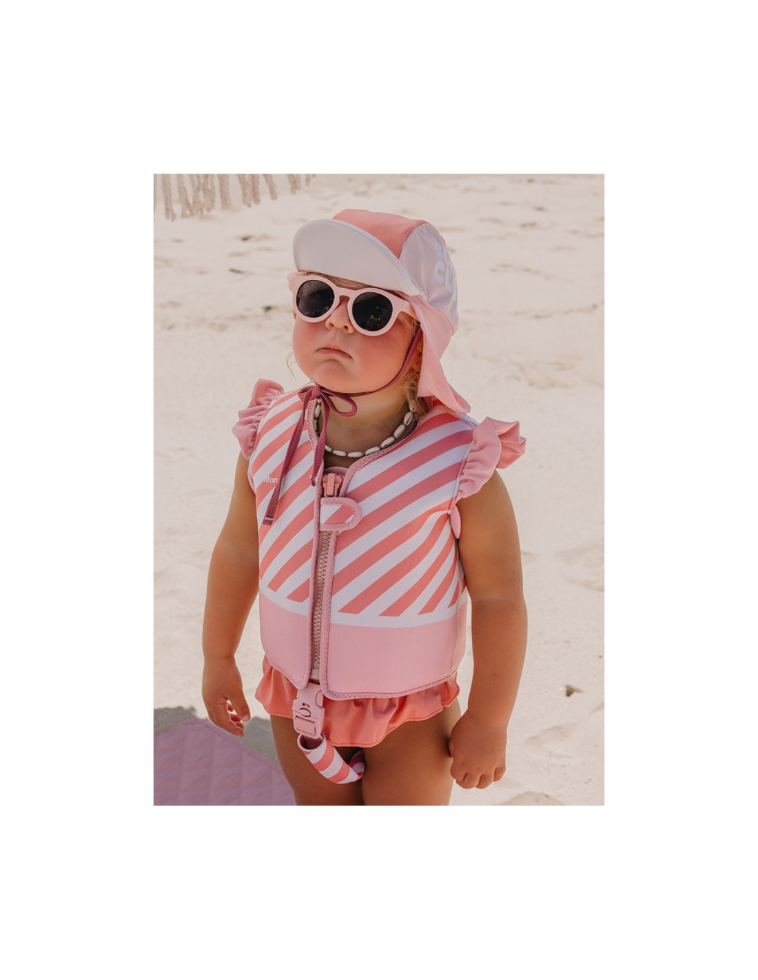 Gorro Playa Bebé Stripes Bloom & Blush