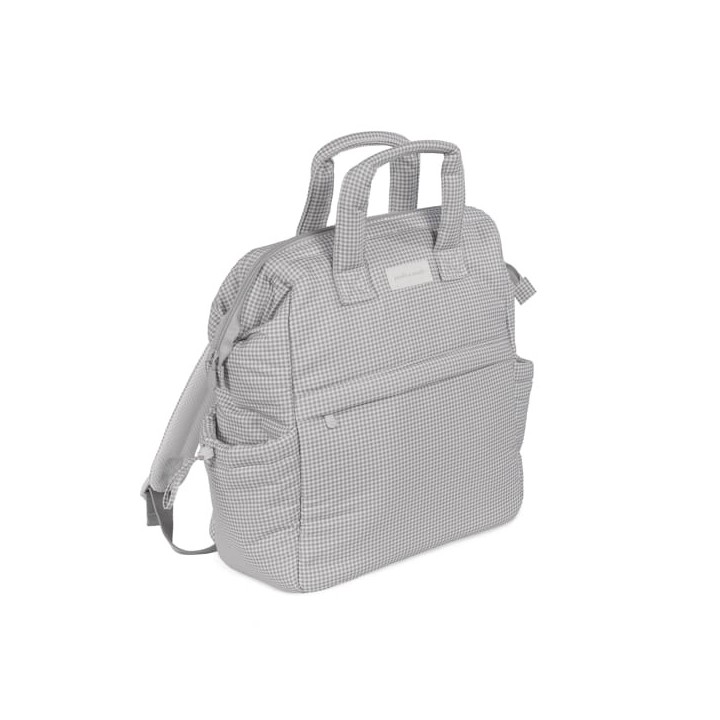Mochila Little Bloom Vichy Gris
