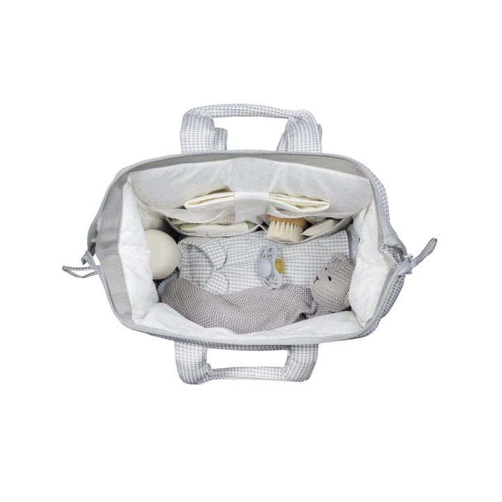 Mochila Little Bloom Vichy Gris