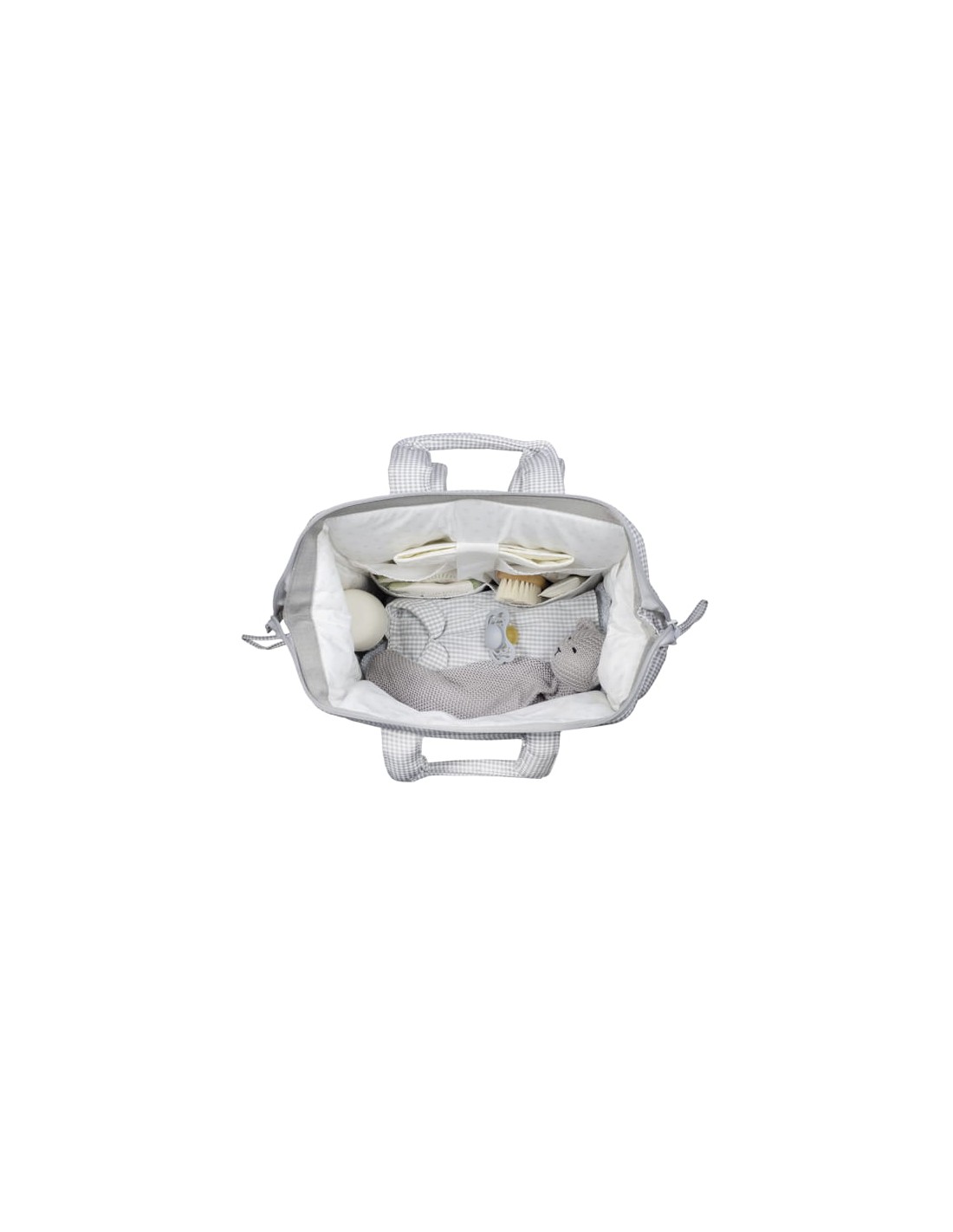Mochila Little Bloom Vichy Gris