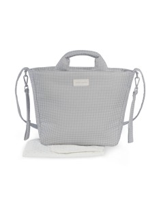 Bolsa Canastilla Little Bloom Vichy Gris 2