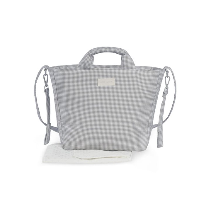Bolsa Canastilla Little Bloom Vichy Gris