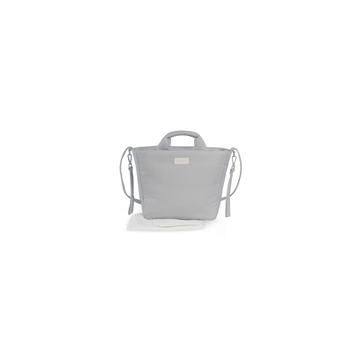 Bolsa Canastilla Little Bloom Vichy Gris