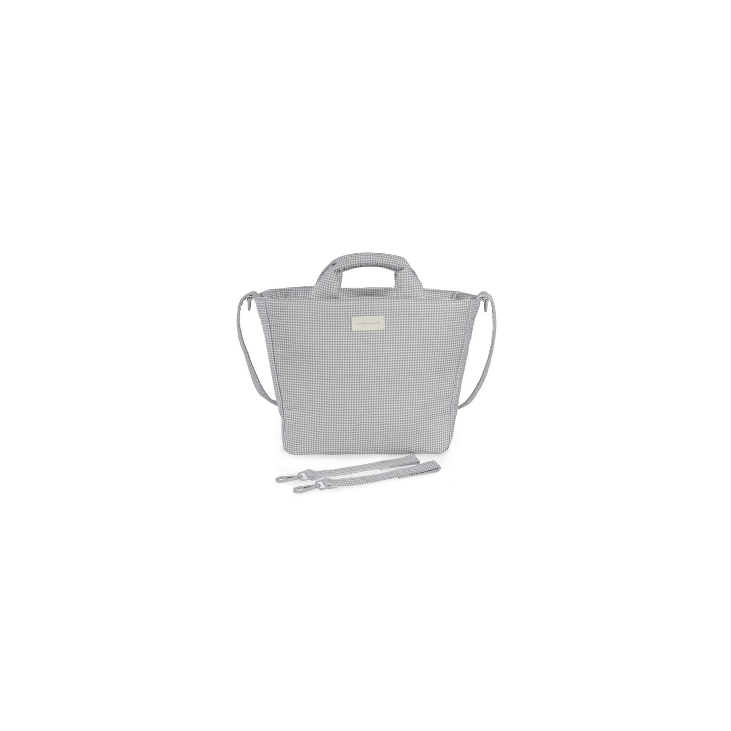 Bolsa Canastilla Little Bloom Vichy Gris