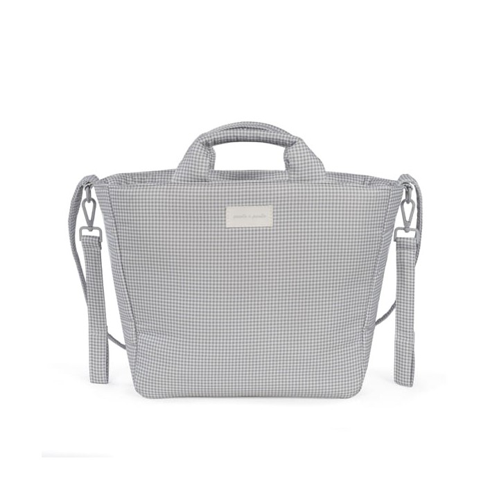 Bolsa Canastilla Little Bloom Vichy Gris