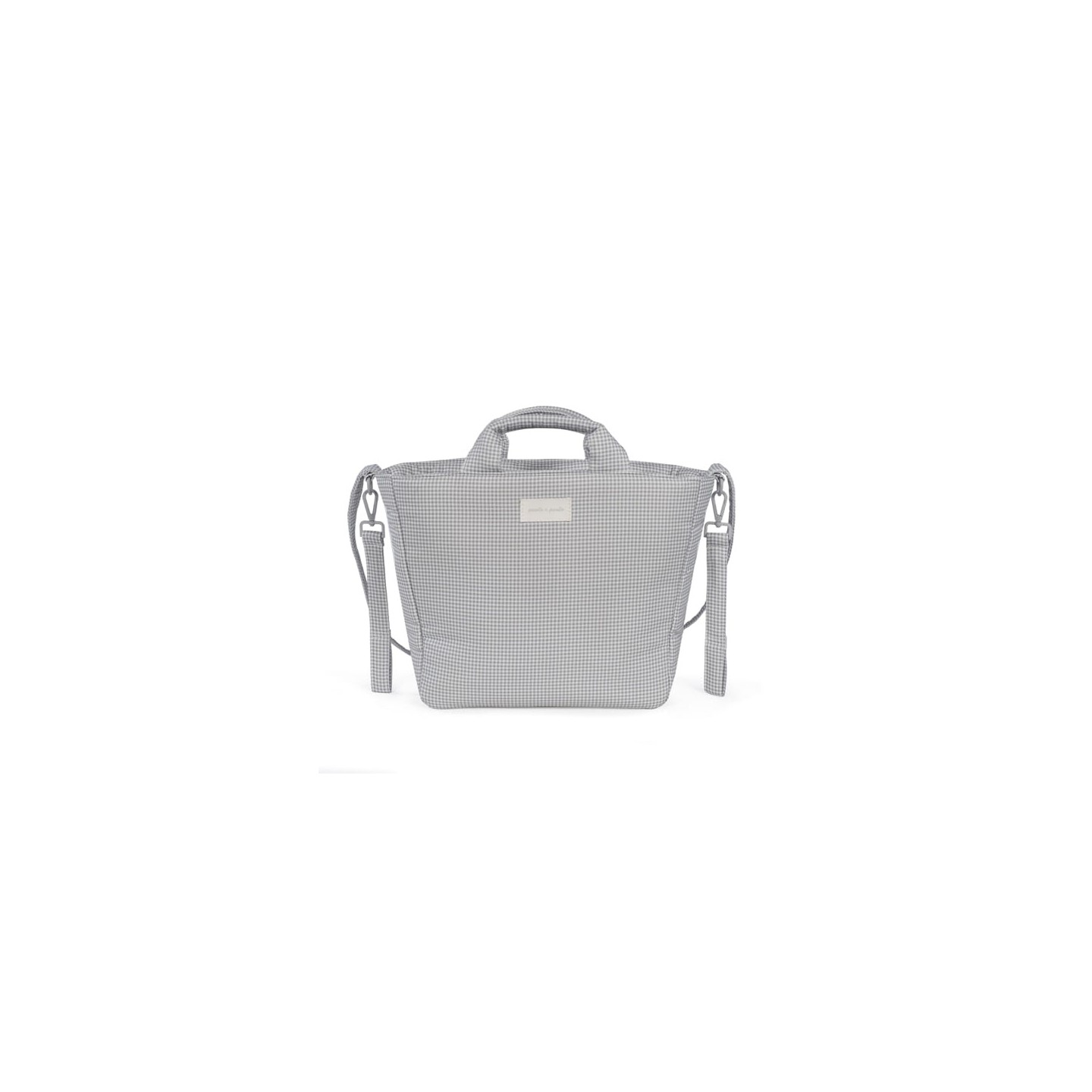 Bolsa Canastilla Little Bloom Vichy Gris