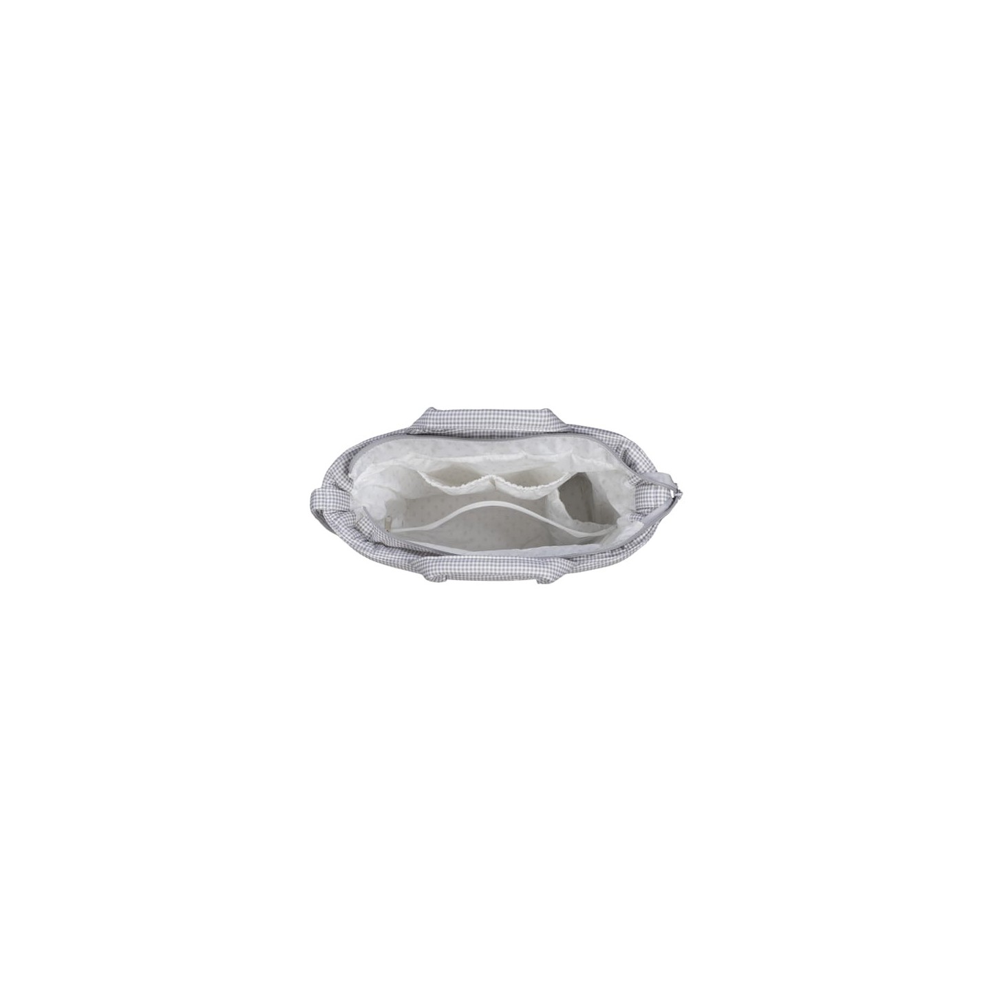 Bolsa Canastilla Little Bloom Vichy Gris