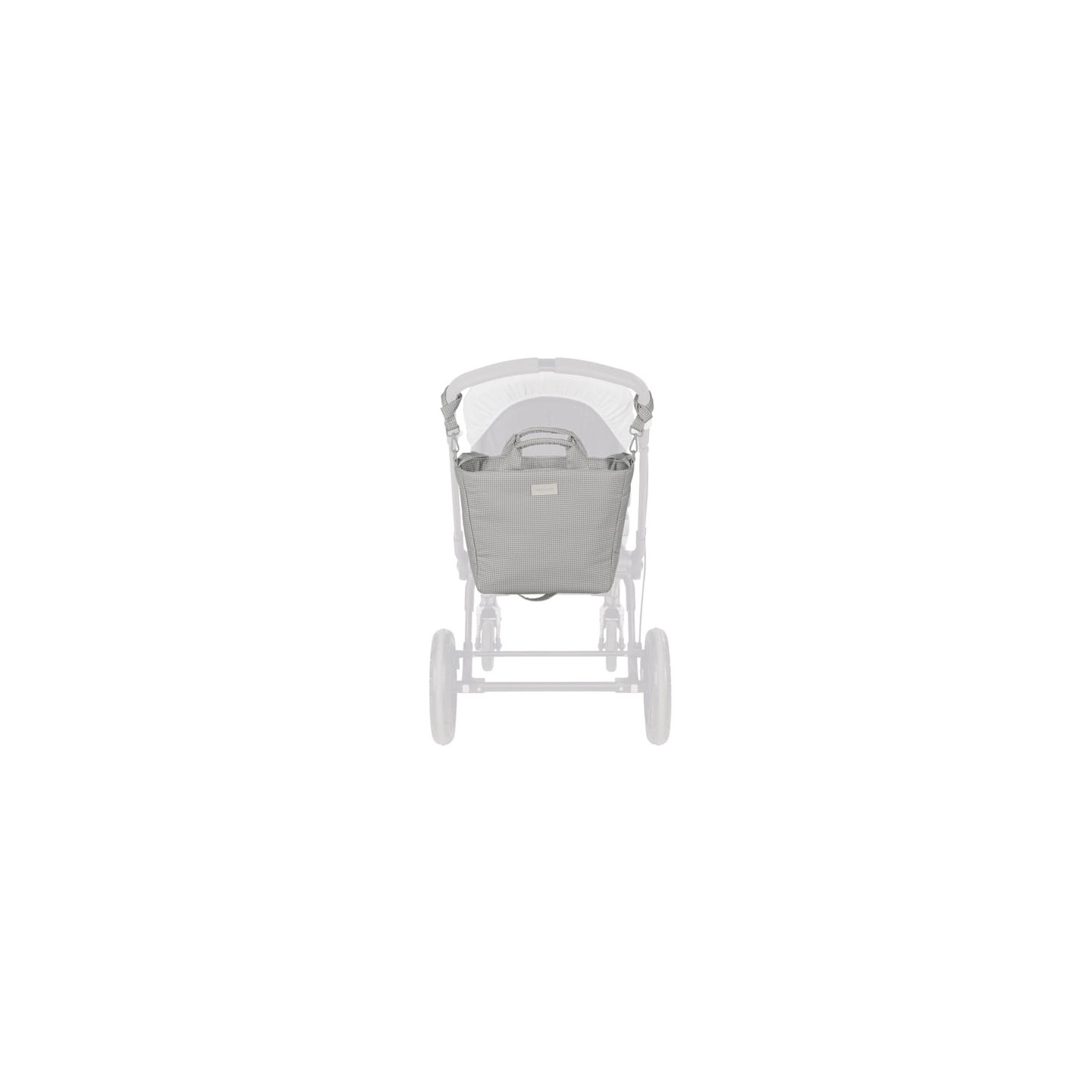 Bolsa Canastilla Little Bloom Vichy Gris