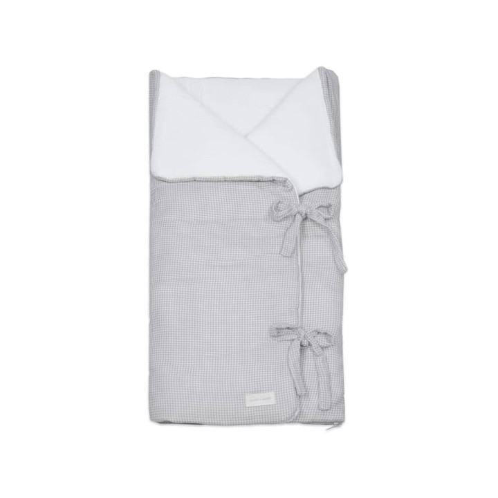 Arrullo/Manta Little Bloom Vichy Gris TOG 2,5