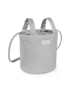 Bolsa Bucket Little Bloom Vichy Gris 2