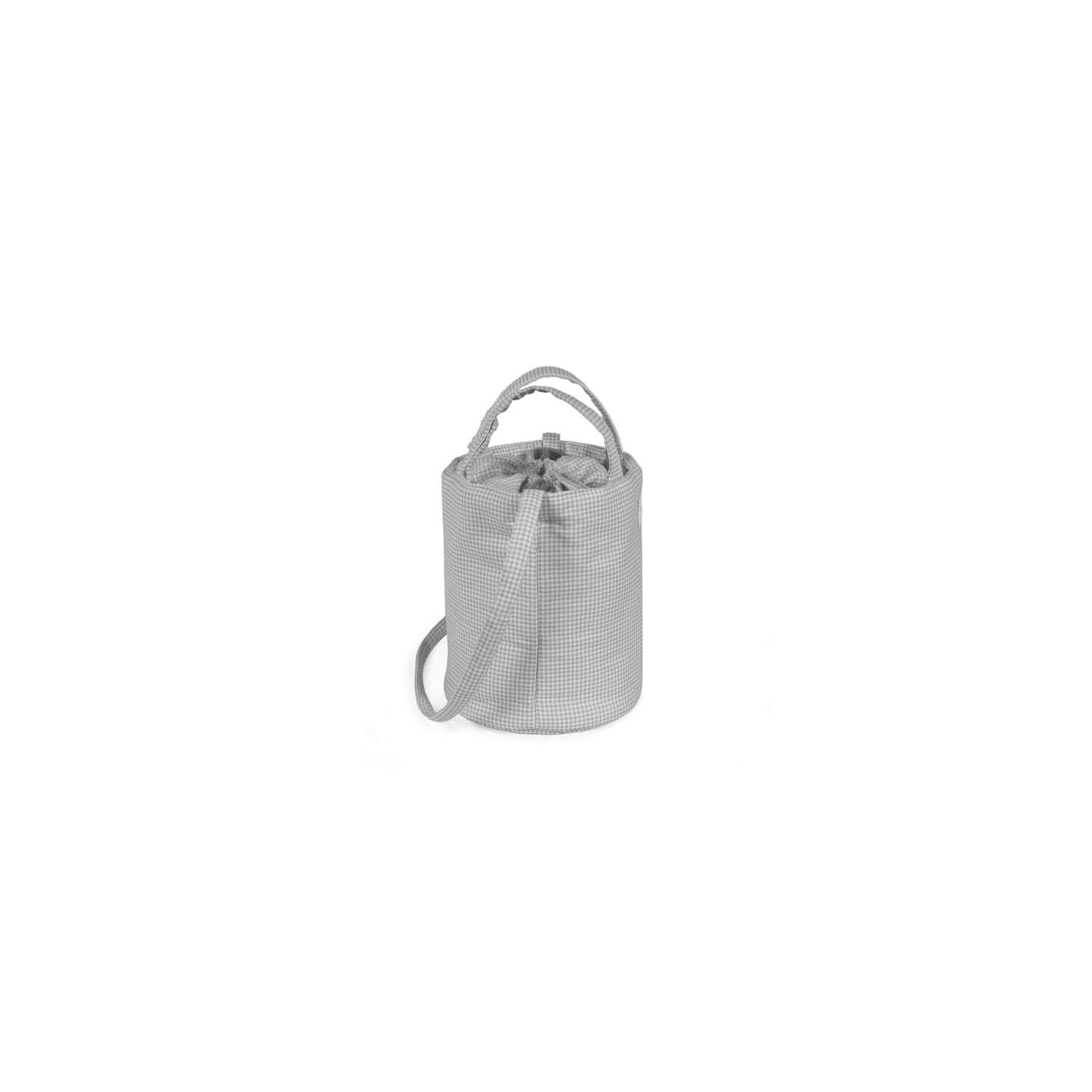 Bolsa Bucket Little Bloom Vichy Gris
