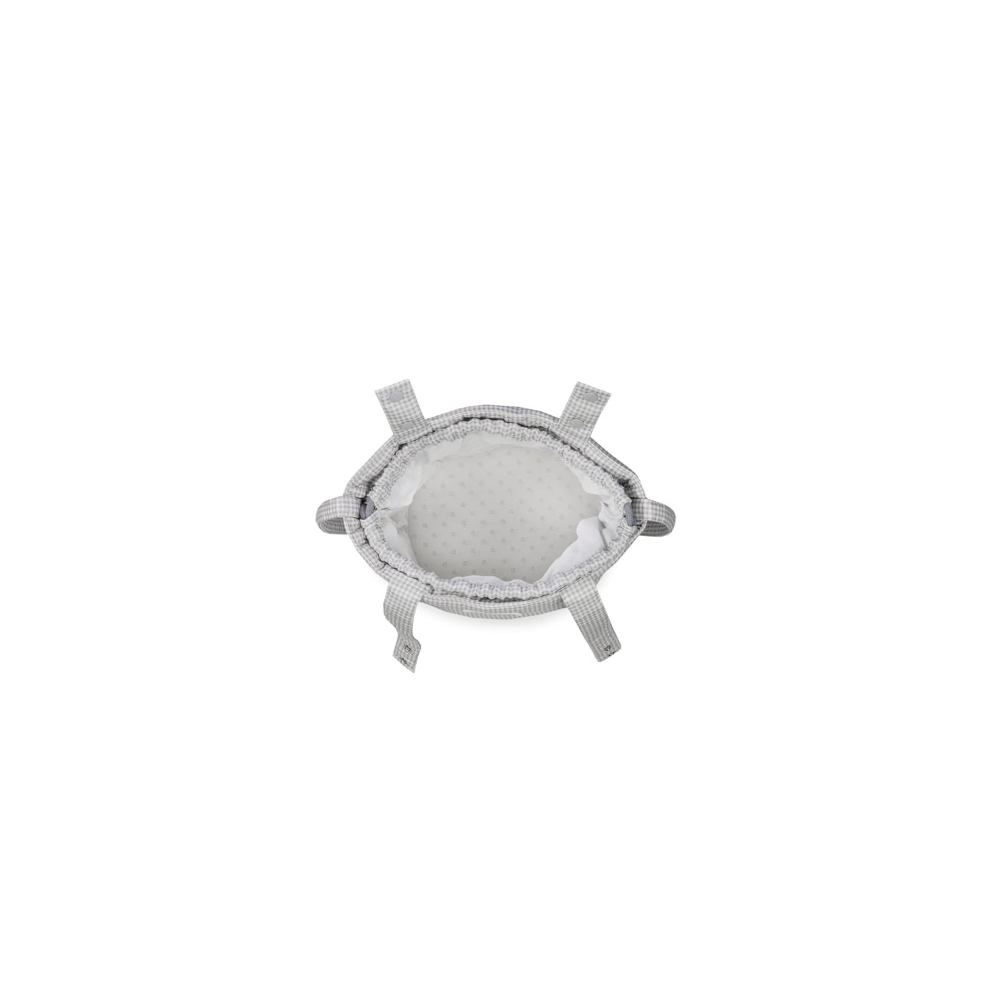 Bolsa Bucket Little Bloom Vichy Gris