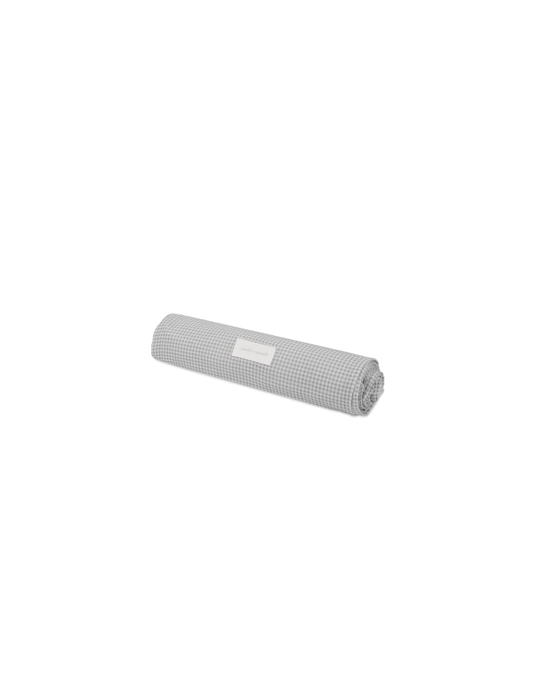 Muselina Little Bloom Vichy Gris