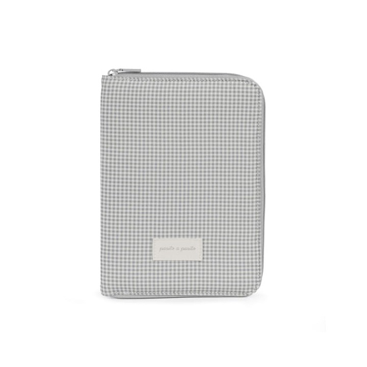 Portadocumentos Little Bloom Vichy Gris