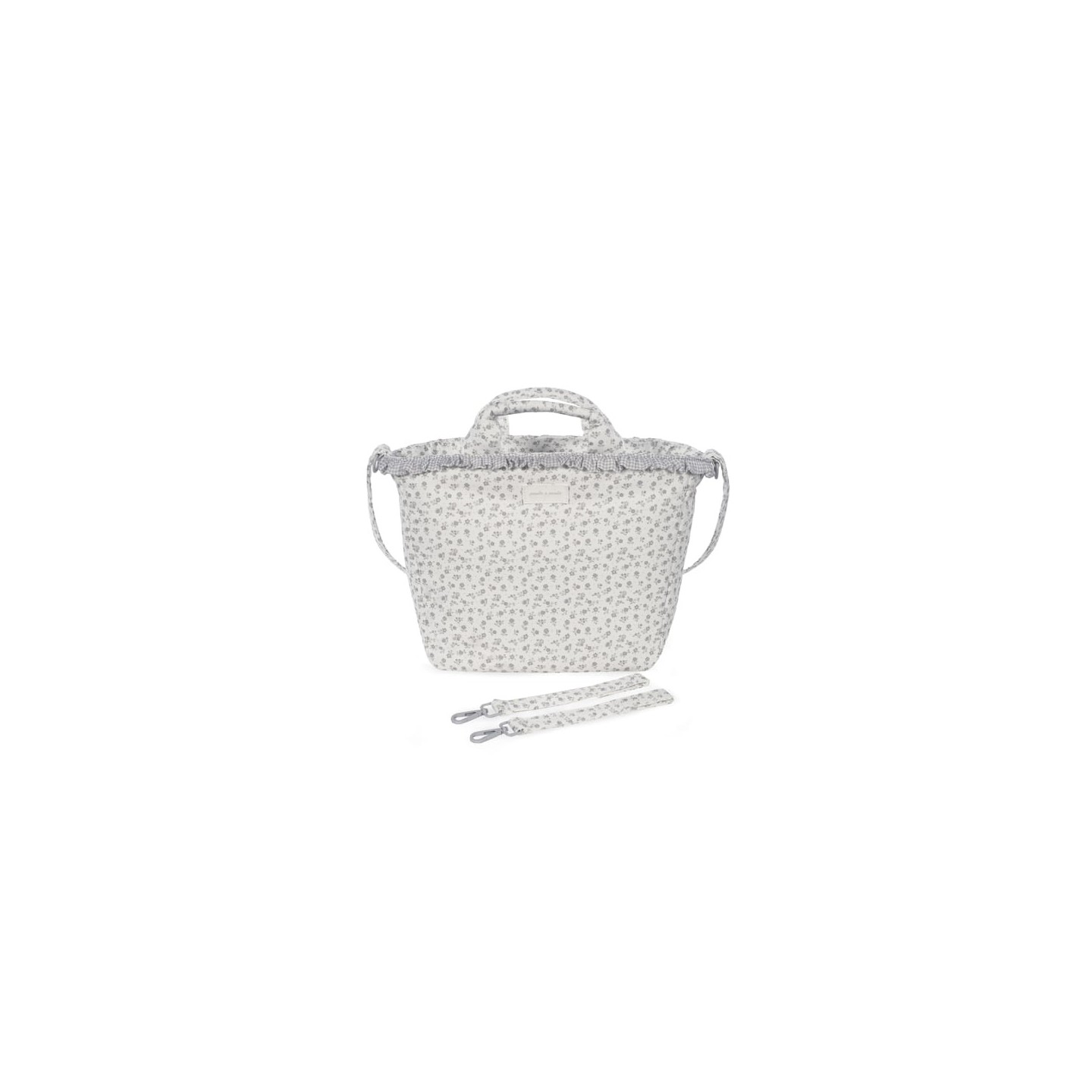 Bolsa Canastilla Little Bloom Flor Gris
