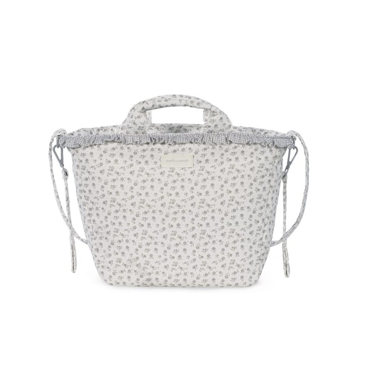 Bolsa Canastilla Little Bloom Flor Gris