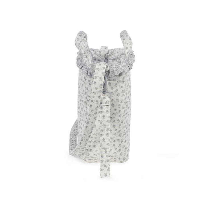 Bolsa Canastilla Little Bloom Flor Gris