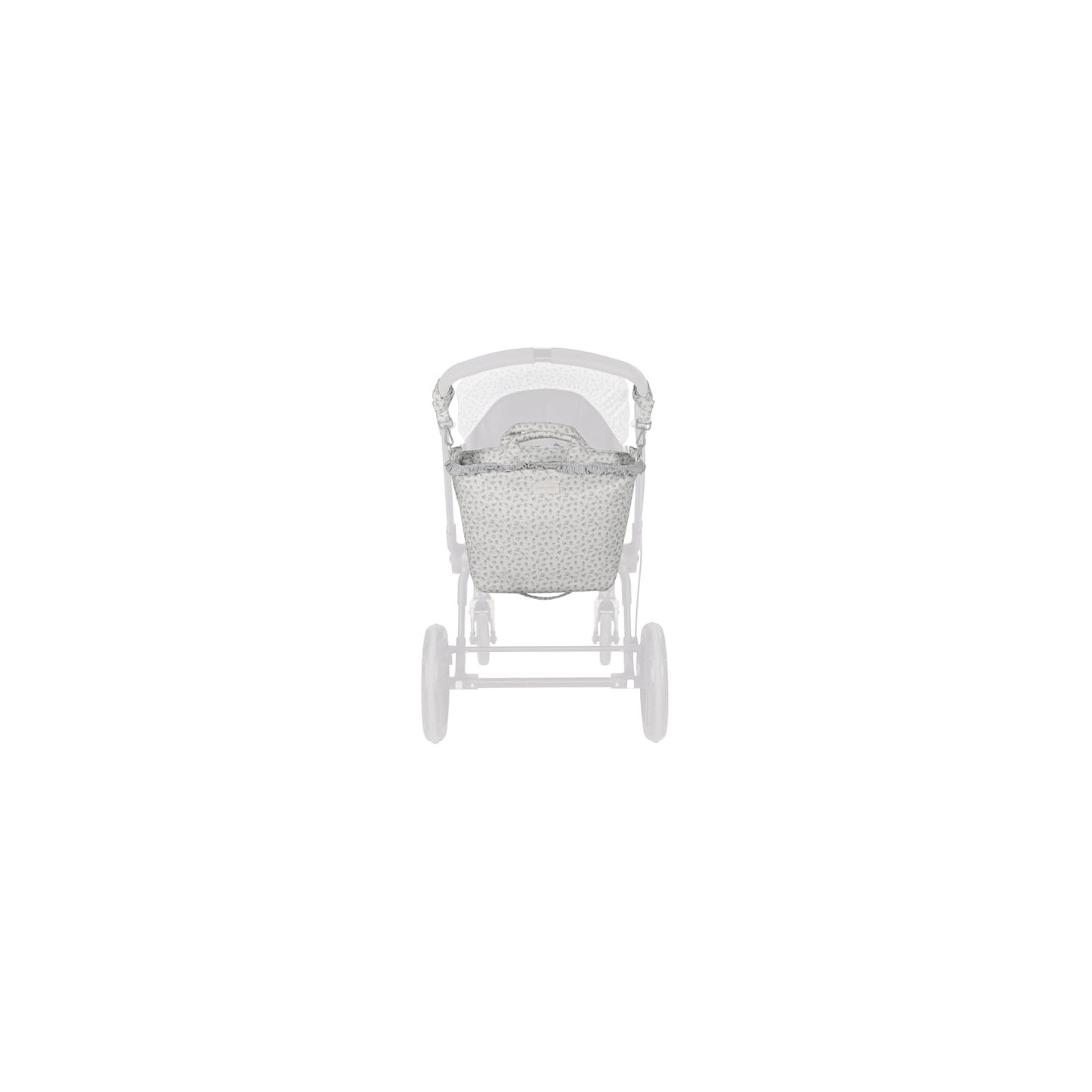 Bolsa Canastilla Little Bloom Flor Gris